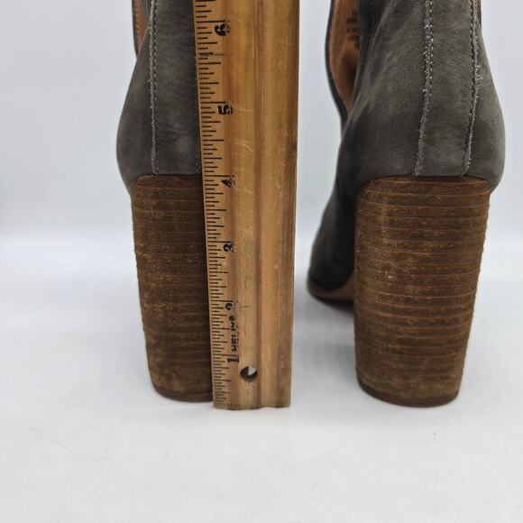Jeffrey Campbell Oshea Suede Leather Ankle Boots Booties Western Gray Size 9M - Picture 4 of 9